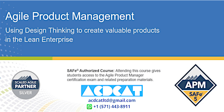 Copy of SAFe Agile Product Management 5.1 Online tickets