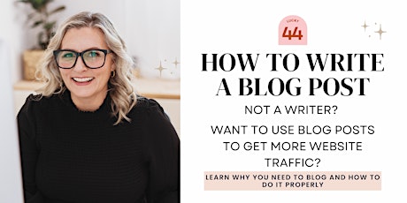 Online Workshop How to Write a Blog Post
