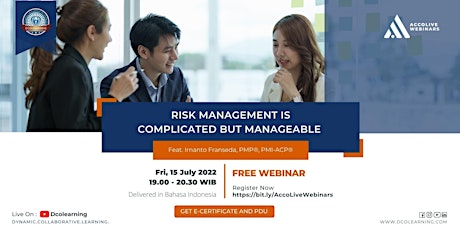 AccoLive Webinars “Risk Management is Complicated but Manageable” billets