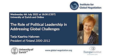 The Role of Political Leadership in Addressing Global Challenges tickets