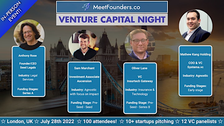 Venture Capital Night (July 2022)  In-Person  London Event image
