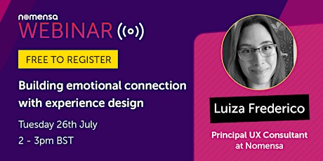 Building Emotional Connection with Experience Design tickets