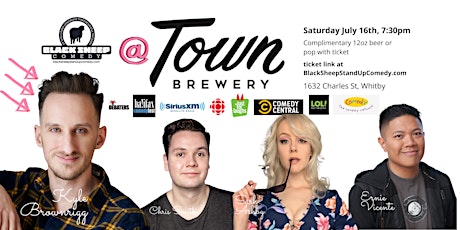 Black Sheep Comedy @ Town Brewery Featuring KYLE BROWNRIGG tickets