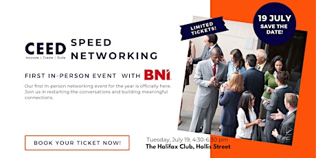 Speed networking with BNI and CEED - at Halifax Club tickets