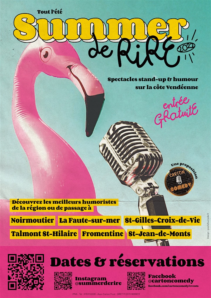 Image pour SUMMER DE RIRE : Stand-up @ La Scène Atypik (L'Epine, Noirmoutier) 