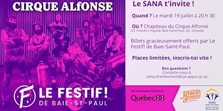 Cirque Alfonse au Festif de Baie-Saint-Paul