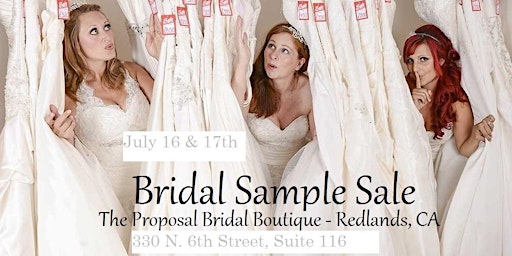 Annual July Bridal Sample Sale