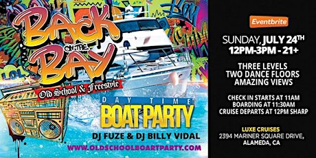 Hauptbild für Back in the Bay Old School Freestyle Boat Party