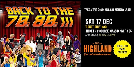 Back to the 70s and 80s show tickets