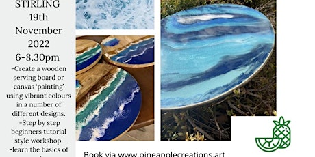 Resin art workshop for beginners (STIRLING) 18 and over