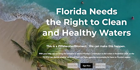 Right to Clean and Healthy Waters Florida Constitutional  Amendment tickets