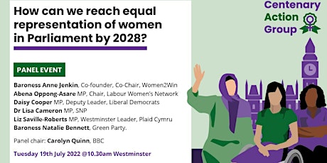 How can we reach equal representation of women in Parliament by 2028? tickets