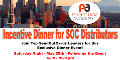 Incentive Dinner with SOC Leadership ** NOTE VENUE CHANGE ** primary image