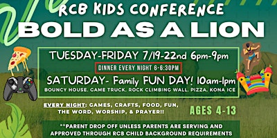 RCB Kids Conference '22 | BOLD AS A LION