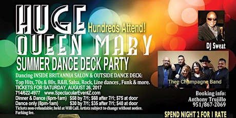 HUGE Queen Mary "Summer Dance Deck" Party ** Hundreds attend  primary image