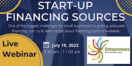 Start-up Financing Sources tickets