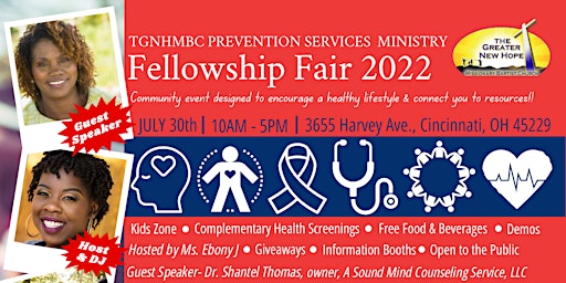 THE GREATER NEW HOPE MBC PREVENTION SERVICES FELLOWSHIP FAIR 2022