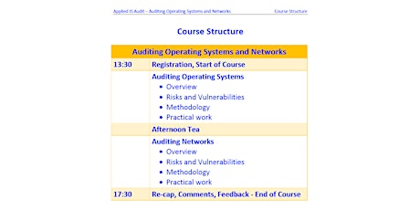 "Hands-on IS Auditing" Mini-series: Auditing Operating Systems and Networks primary image