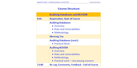 "Hands-on IS Auditing" Mini-series: Auditing Databases and BCP/DR primary image