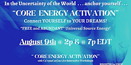"CORE ENERGY ACTIVATION" 7P_TRANSFORMATIONAL WORKSHOP (2nd one)