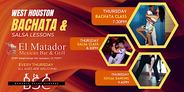 Thursday - West Houston: Bachata & Salsa Classes ! Join Me!