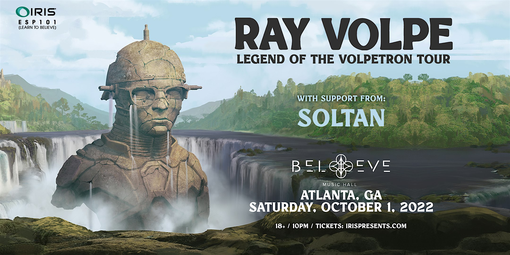Iris Presents:  RAY VOLPE at Believe Music Hall | Saturday, October 1st