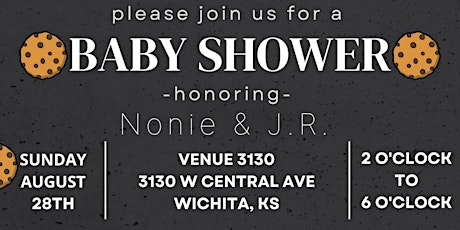 J.R. and Nonie baby shower tickets