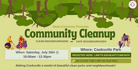 Heart Comonos Presents: Cooksville Park and Neighbourhood Cleanup!