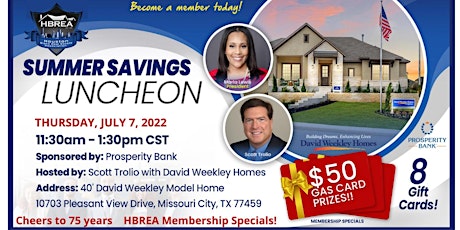 Networking Event Summer Savings with David Weekley and HBREA