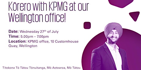 Primaire afbeelding van Kōrero with KPMG at our Wellington office!