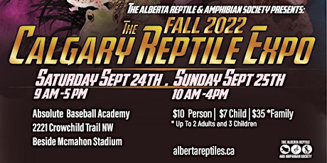 The Calgary Reptile Expo tickets