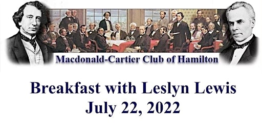 Macdonald-Cartier Club of Hamilton Breakfast with Leslyn Lewis
