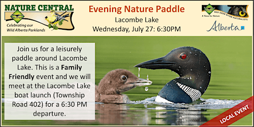 Nature Central Evening Wildlife Paddle on Lacombe Lake