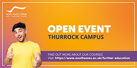 Open Event at South Essex College, Thurrock Campus (2022-23) primary image