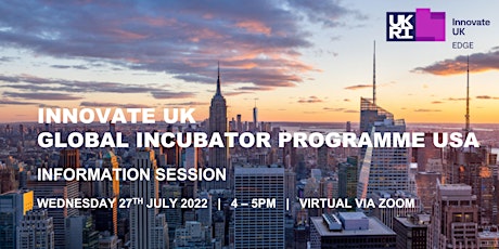 Global Incubator Programme Clean Growth USA  - Information Session tickets