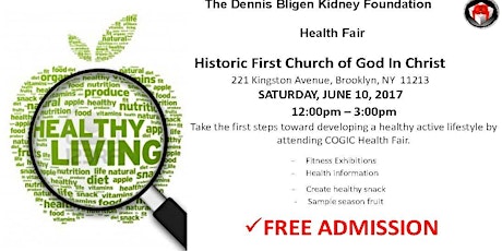The Dennis Bligen Kidney Foundation, Inc. Health Fair primary image