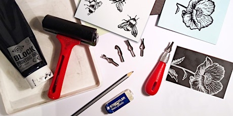 Beginners introduction to lino print tickets