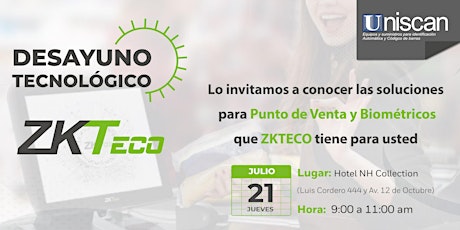 Imagen principal de Desayuno Tecnológico ZKTECO