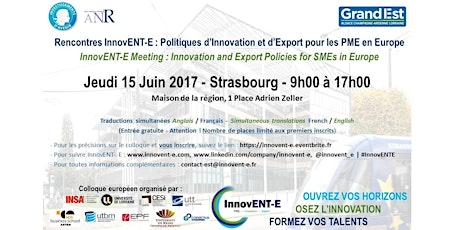 Image principale de Rencontres InnovENT-E, Politiques Innovation Export pour les PME en Europe