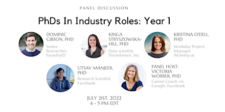 PhDs 1 Year Into Industry Roles: Panel Discussion tickets