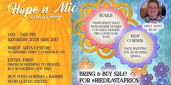 Hope n Mic Bring & Buy for #FeedEastAfrica