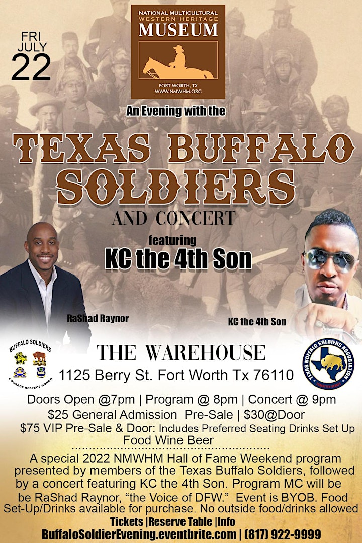 An Evening with the Texas Buffalo Soldiers & Concert feat. KC the 4th Son image