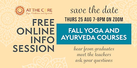 AT THE CORE YOGA & AYURVEDA INFO SESSION primary image