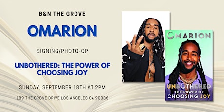 Omarion signs UNBOTHERED: THE POWER OF CHOOSING JOY at B&N The Grove