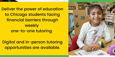 Tutor/Mentor volunteers needed for children's tutoring program