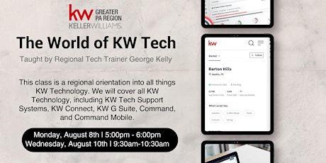 The World of KW Tech - August  Class