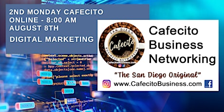Online Business Networking - Cafecito 2nd Monday, August