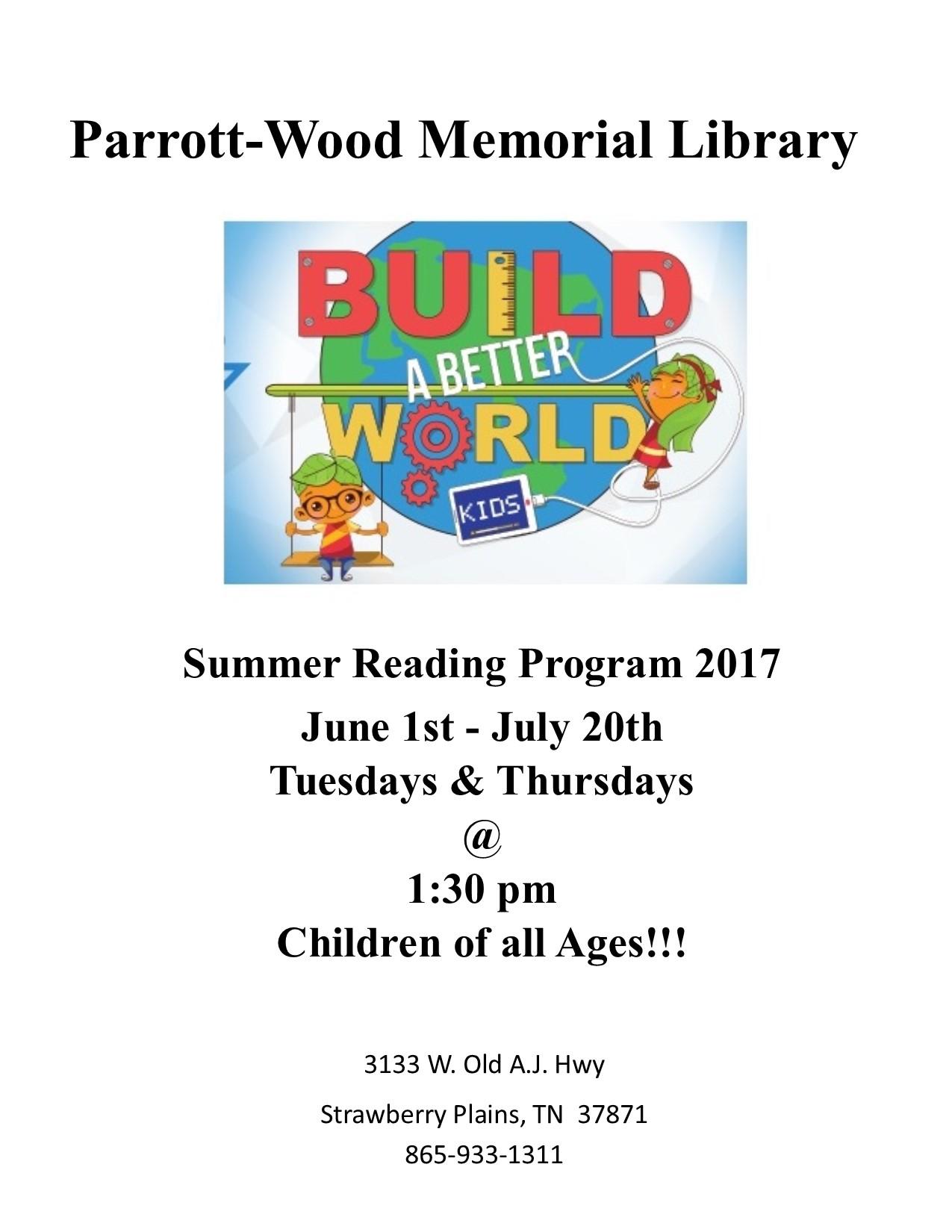 Building a Better World Summer Reading Program