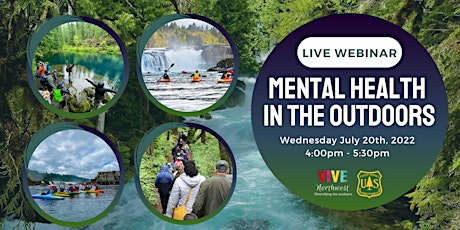 Vive NW Outdoors Webinar Series: Mental Health Outdoors boletos