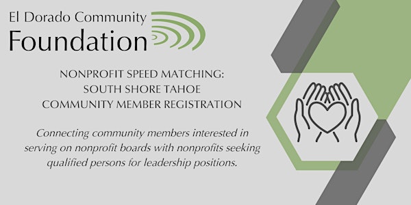 Nonprofit Speed Matching: South Shore Tahoe Community Member Registration